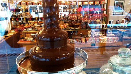 Fontaine de chocolat noir, La Marjolaine (2 Alpes)