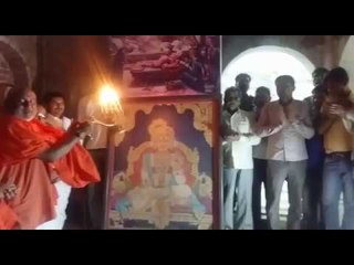 Puja aarti for new CM Adityanath Yogi