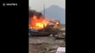 £1 million antique wooden ship burns down in flames