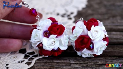 Серьги Цветочные шары из полимерной глины * Мастер-класс * Пластика* Polymer clay tutorial