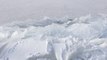 Ice Stacking at Lake Superior in Duluth, Minnesota