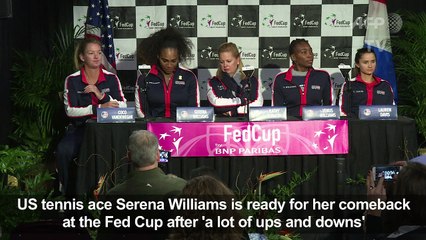 Tennis ace Serena ready for comeback at the Fed Cup