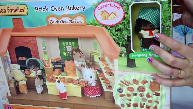 Sylvanian Families Calico Critters Brick Oven Bakery Hedgehog Unboxing Review Setup - Kids Toys