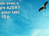 DURAGADGET Etui aspect cuir blanc avec clavier intégré AZERTY français pour tablettes 10