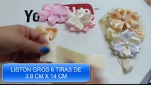 Moños para Bautizo Bebe/Moños con listón/ moños de listón para el cabello /DIY #622