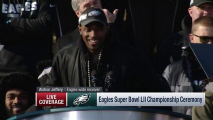 Alshon Jeffery, Torrey Smith thank Eagles fans at team's celebration