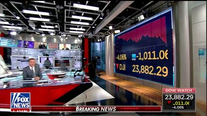 'What the hell happened': Fox abruptly cuts away from White House briefing as Dow crashes again