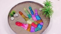 DIY How To Make Kinetic Sand Colors Slime Finger Beach Learn Colors Jelly Slime Clay Icecream