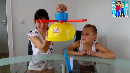 Wet Head Challenge - mit SCHLEIM SLIME - Angie und Levis - KINDERKANAL