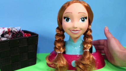 Frozen Portugues: Novo Penteado da Anna - Cabeça de Boneca para Pentear e Maquiar - Portugues Brasil