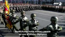 North Korea holds military parade on eve of Games