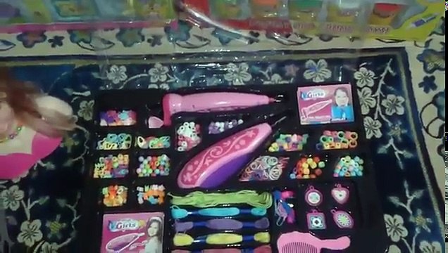العاب بنات | مكينة خرز للشعر وطريقة عمل اساور وسلاسل بالوان كتيره | jewelry designer 3 in 1 toys
