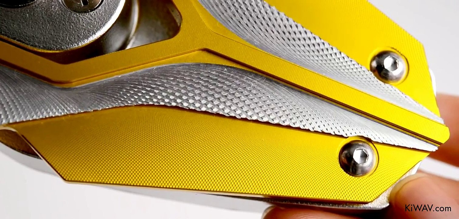 Motorcycle Mirrors Viper Yellow Adjustable Sportsbike with Chrome Mirror Base | KiWAV