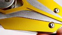 Motorcycle Mirrors Viper Yellow Adjustable Sportsbike with Chrome Mirror Base | KiWAV