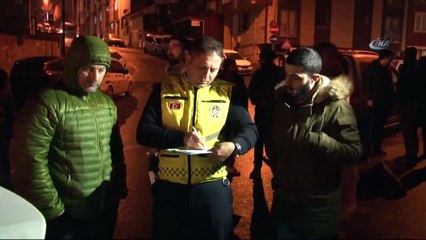 Kaza Yapan Araç Bahçeye Uçtu