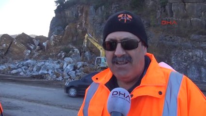 Zonguldak-İstanbul Karayolu'nda Heyelan