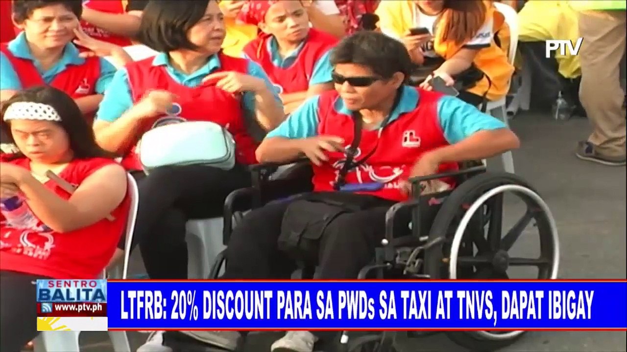 LTFRB: 20% discount para sa PWDs sa taxi at TNVS, dapat ibigay