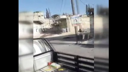 Raco´da çarşıya saldıran PKK/YPG'liler  namlusunu görünce böyle kaçtı