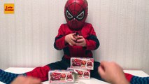Человек Паук Открывает Яйца Киндер Сюрприз Тачки - Spider-Man Opening Cars Kinder Surprise Eggs