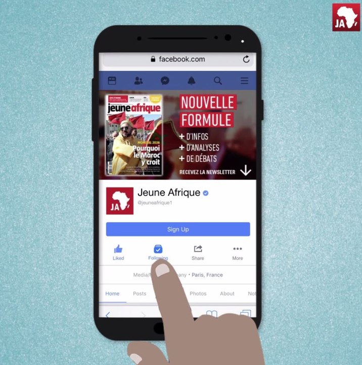 Comment continuer à voir Jeune Afrique dans votre fil d’actualité Facebook ?