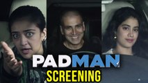 Akshay Kumar Twinkle Khanna HOST Padman Screening For Bollywood