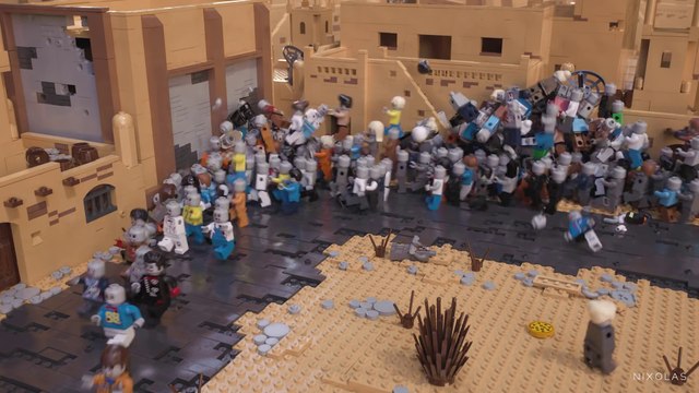 Invasion de Zombies LEGO !! Hilarant vu d'un peu plus loin..