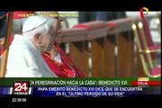 Papa emérito Benedicto XVI dice que se encuentra en el “último periodo de su vida”