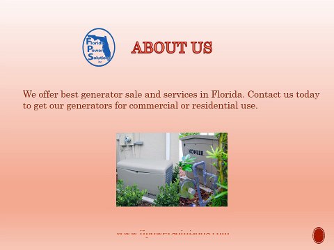 Best Generator for House - Florida Power Solution Inc
