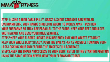 Triceps workout 4 x 15 reps ( cable push down )