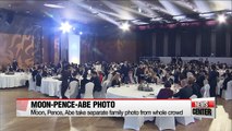 S. Korean President's welcome reception ends with N. Korea's Kim Yong-nam but without U.S. Vice President Pence