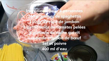 SPAGHETTIS VACHE QUI RIT AU COOKEO