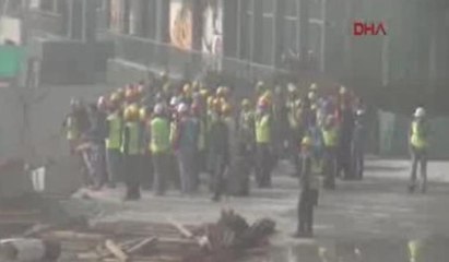 Bakırköy'de şantiyede korkutan yangın