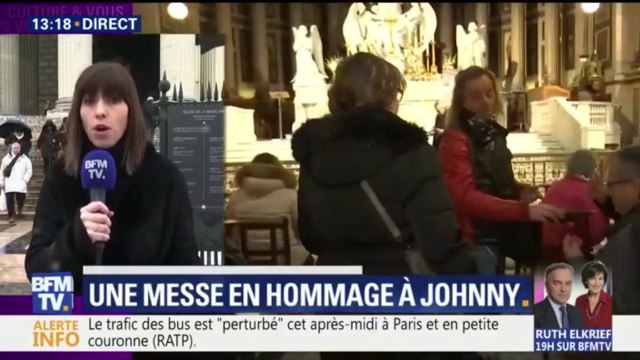 Une messe en hommage à Johnny à l'église de la Madeleine, à Paris
