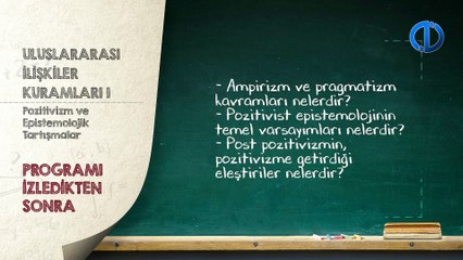 ULUSLARARASI İLİŞKİLER KURAMLARI I - Ünite 8 Konu Anlatımı 1