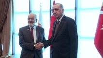 Cumhurbaşkanı Erdoğan, Saadet Partisi Genel Başkanı Karamollaoğlu'nu Kabul Etti