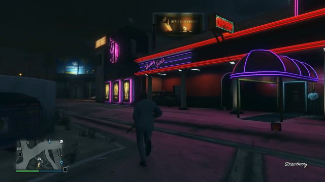 GTA 5 Online Funny Strip Club Glitch! Throw Weapons At Pole Dancers! (GTA 5 Glitches)