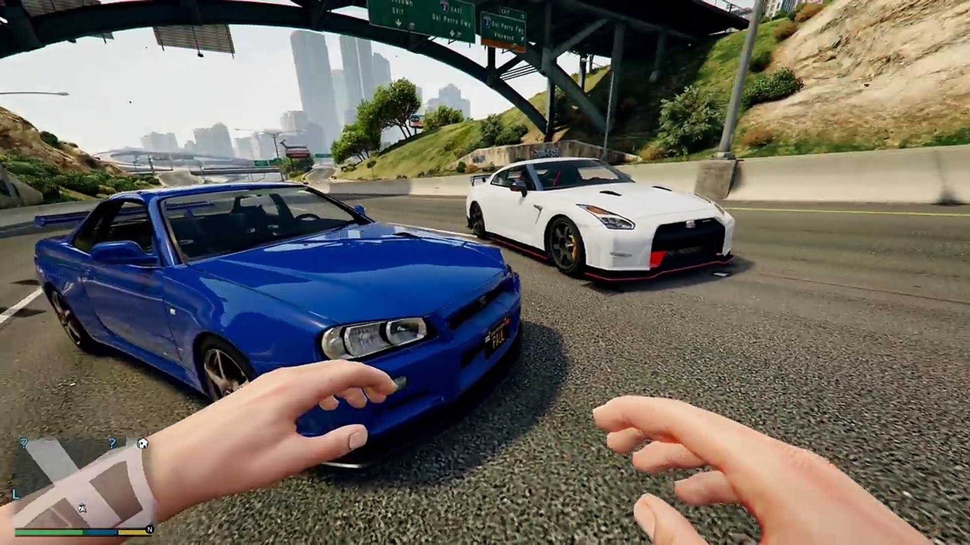 Gta5 実車mod 豪快に失踪するnissan Skyline Gt R Bnr34 ワイルドスピードのブライアンが使用 Video Dailymotion