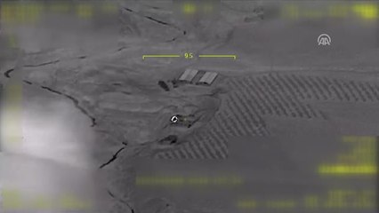 Pyd/pkk'lı Teröristler Türk Jetlerinden Kaçamadı - Cephaneliğin Vurulma Anı