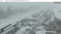 Timelapse shows massive 70-car pileup happening on Iowa interstate