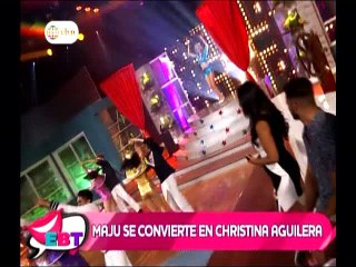 Maju Mantilla se convierte en Christina Aguilera