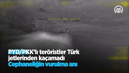 PYD/PKK'lı teröristler Türk jetlerinden kaçamadı