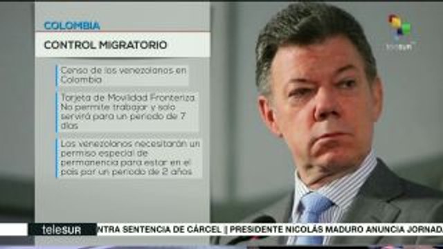 Santos endurece medidas a migrantes venezolanos