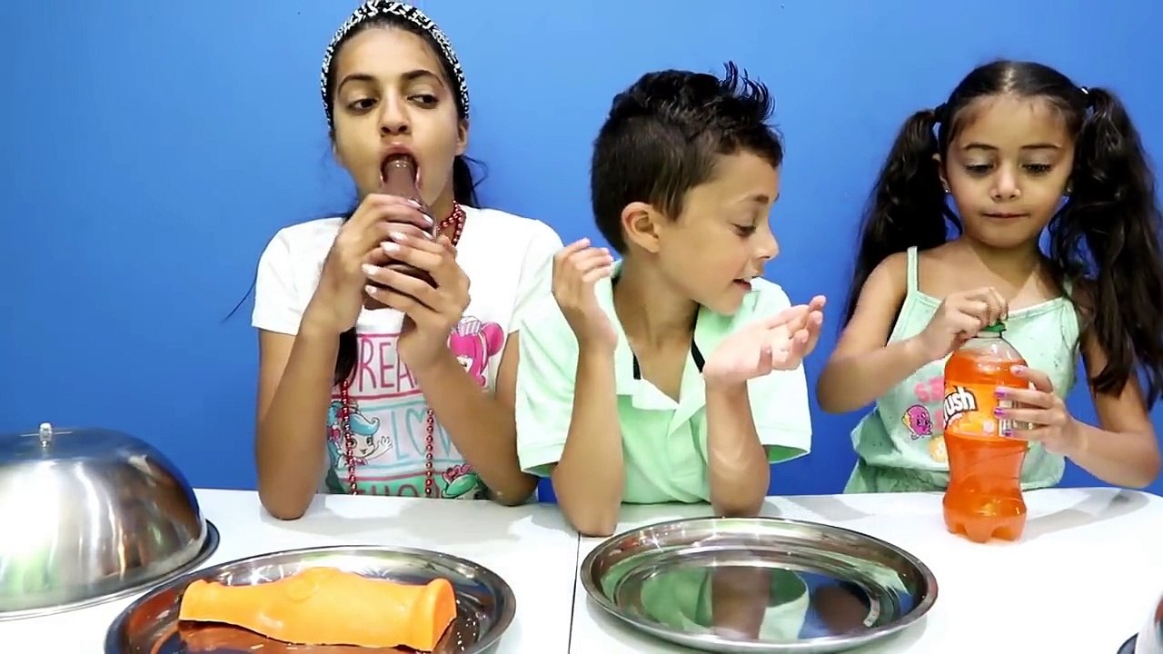 Chocolate Food vs Real Challenge! Giant Chocolate Joker Tongue - Sushi Candy