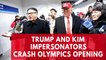 Impersonators of Kim Jong Un and Donald Trump call for peace amid the Winter Olympics