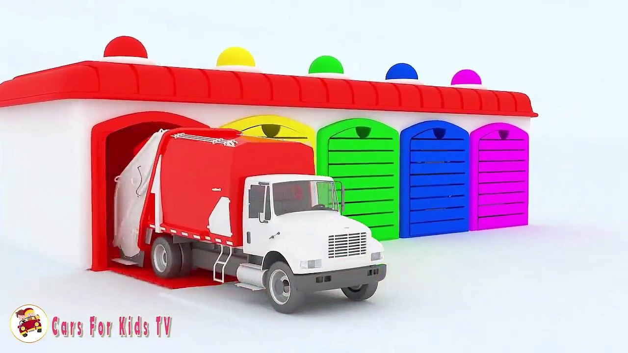 Colors for Children to Learn 3D with Pacman Transformers - Colors for Kids with Vehicles