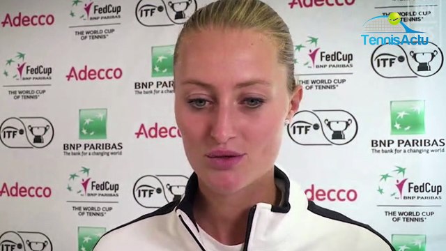 Fed Cup 2018 - Kristina Mladenovic : On ne va pas laisser la Belgique jouer son bon tennis