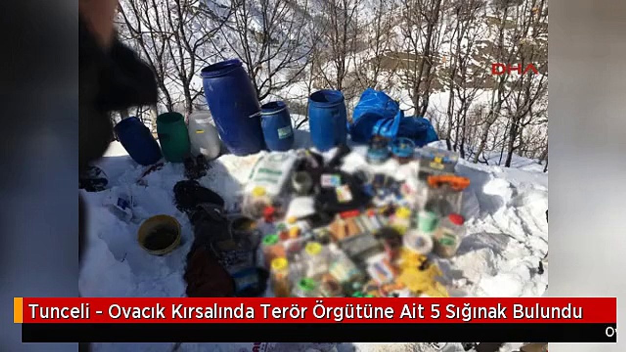 Tunceli - Ovacık Kırsalında Terör Örgütüne Ait 5 Sığınak Bulundu