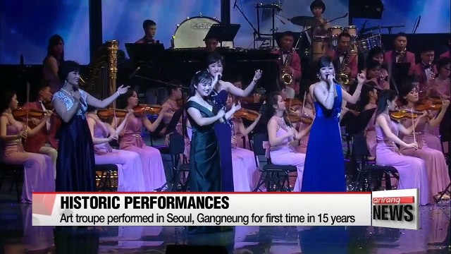 North Korean art troupe returns home after performances in the South