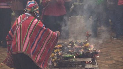 Presidente Bolivia encomienda a la Madre Tierra las nuevas construcciones estatales