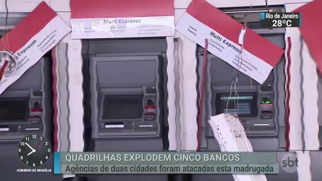 Quadrilhas explodem cinco agências bancárias em São Paulo